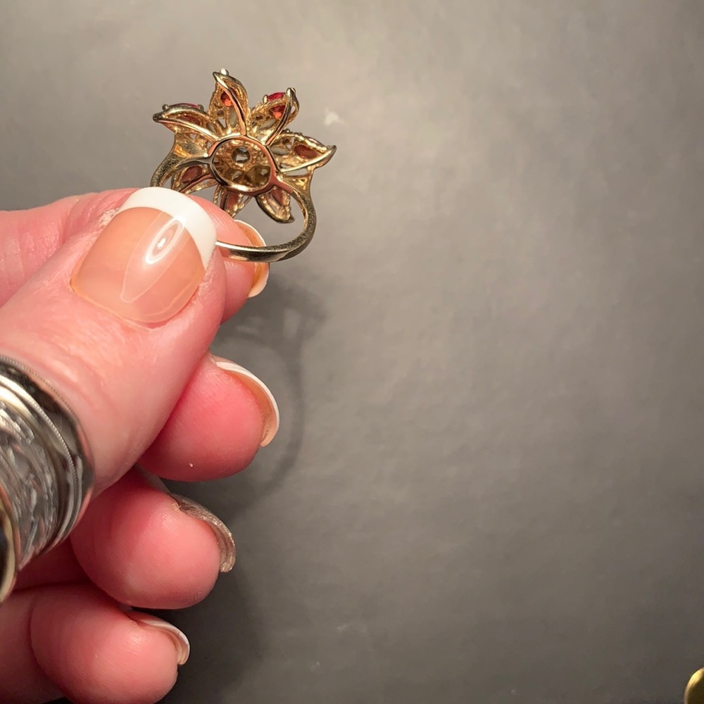 Gold Multi Stone Ring - image 2